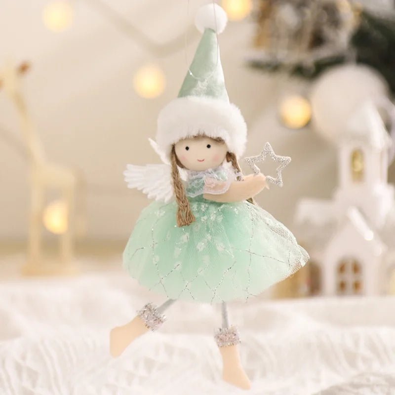 Ano novo 2024 natal anjo bonecas árvore de natal pingente ornamentos navidad 2022 decoração de natal para casa presentes natal noel deco