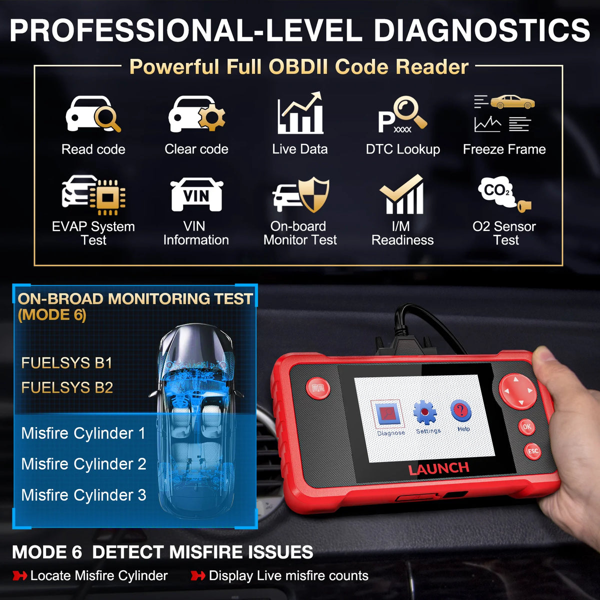 2026 NOVO LANÇAMENTO X431 CRP123 V2.0 Scanner Automotivo OBD2 para Diagnóstico de Motor/ABS/SRS/Transmissão, Ferramenta de Análise com 3 Funções de Redefinição