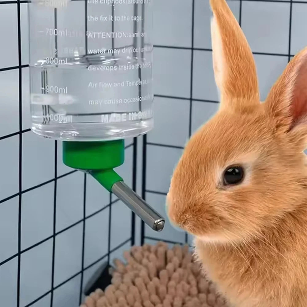 1000ml cor aleatória pequenos animais bebedor auto beber garrafa de água pendurável para coelho cobaia papagaio coelho alimentador