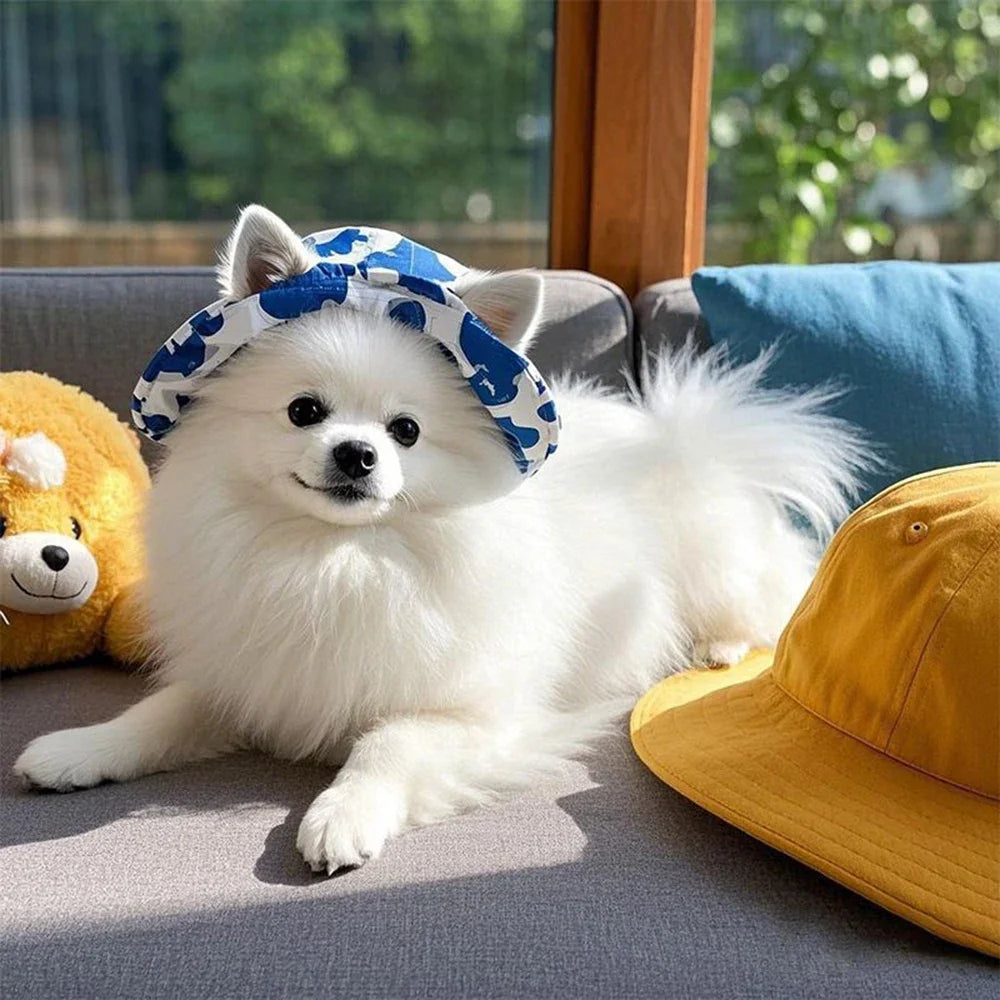Chapéu de Sol para Pets Ajustável para Cães e Gatos de Pequeno e Médio Porte, Shiba Inu, Corgi, Filhotes, Gatinhos