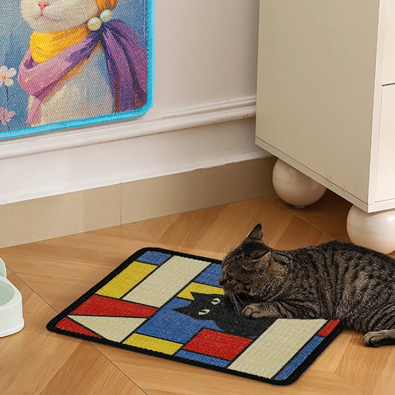 【xxx】Arranhador de Parede Durável para Gatos com Bordas Costuradas e Tecido Macio para Brincadeiras Internas – Design que Economiza Espaço para Gatos