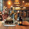 Estatueta de presépio de natal, decoração de natal, família sagrada, miniaturas, estátua para presente de aniversário, decoração interna, prateleira