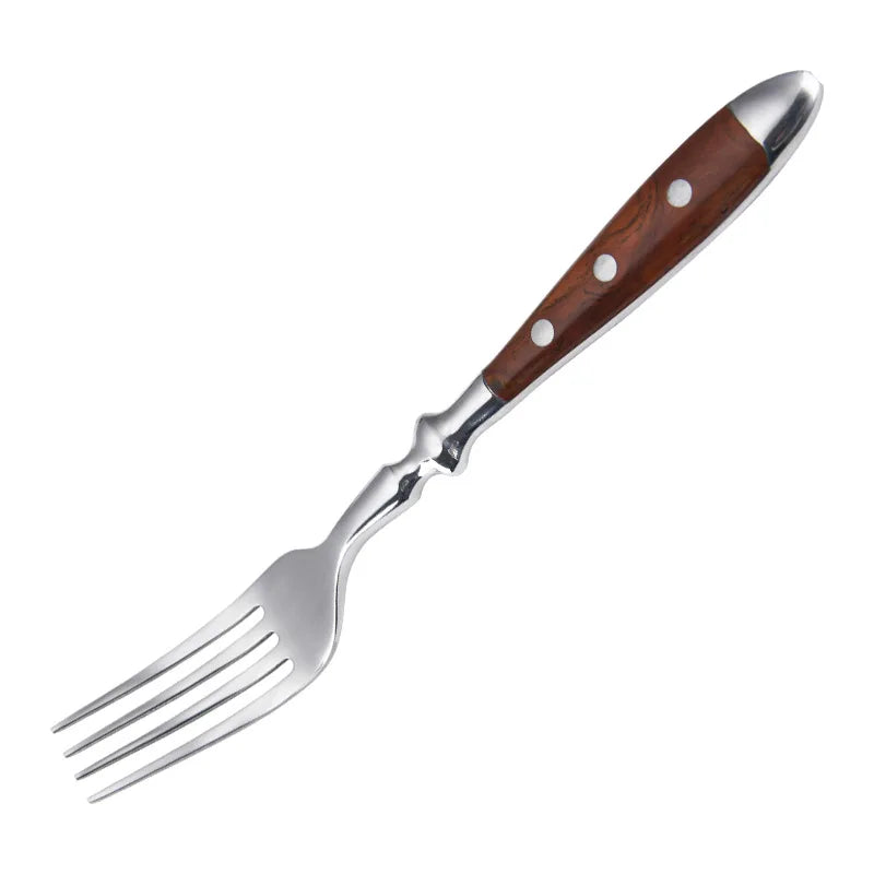 Conjunto de Talheres de Aço Inoxidável, Conjunto de 6 Peças Incluindo Faca, Garfo e Colher, Facas de Cozinha e Talheres para Sala de Jantar Kasa & Pet