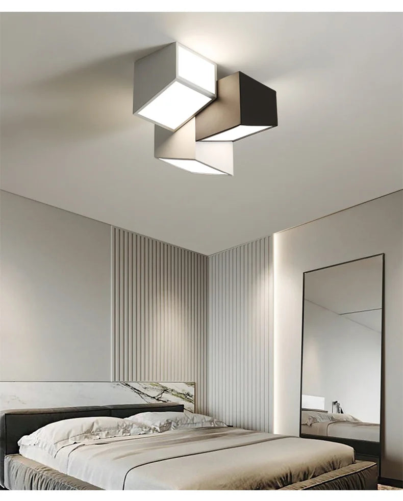 Luminárias de Teto Triangulares Ultrafinas para Sala de Estar e Quarto Lustres de Sala Decoração LED Chandelier de Teto