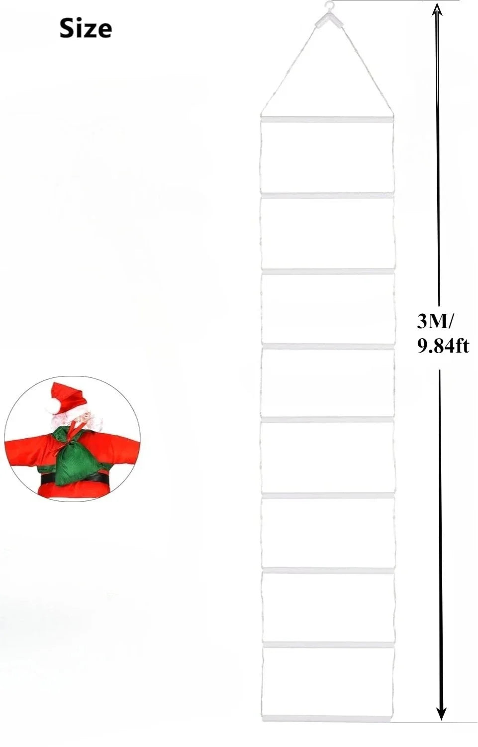Decoração de natal 2025 papai noel escada de escalada decoração do quarto casa jardim ao ar livre árvore cristmas ornamento presente led