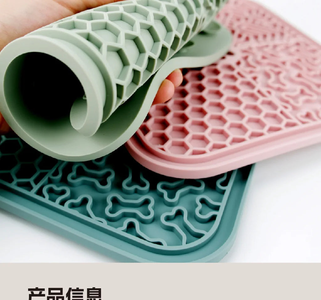 Tapete de Silicone para Lamber para Cães e Gatos, Almofada de Alimentação Lenta, Alívio da Ansiedade, Banho e Higiene, Suprimentos para Animais de Estimação