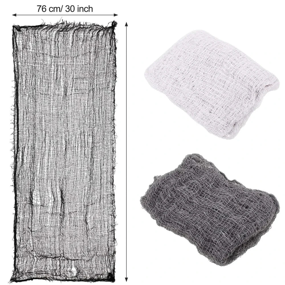 76x183cm decorações de halloween preto assustador gaze pano janela mesa porta net assustador fantasia vestido festa casa assombrada decoração da parede