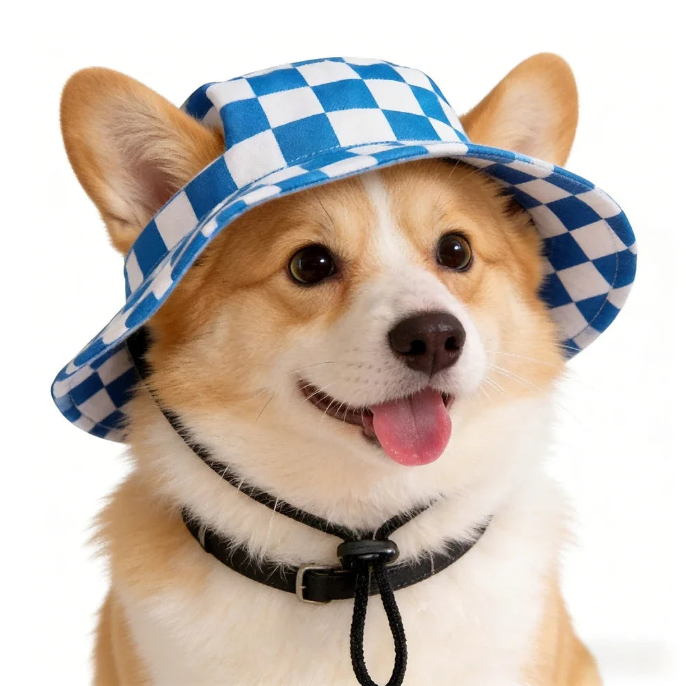 Chapéu de Sol para Pets Ajustável para Cães e Gatos de Pequeno e Médio Porte, Shiba Inu, Corgi, Filhotes, Gatinhos