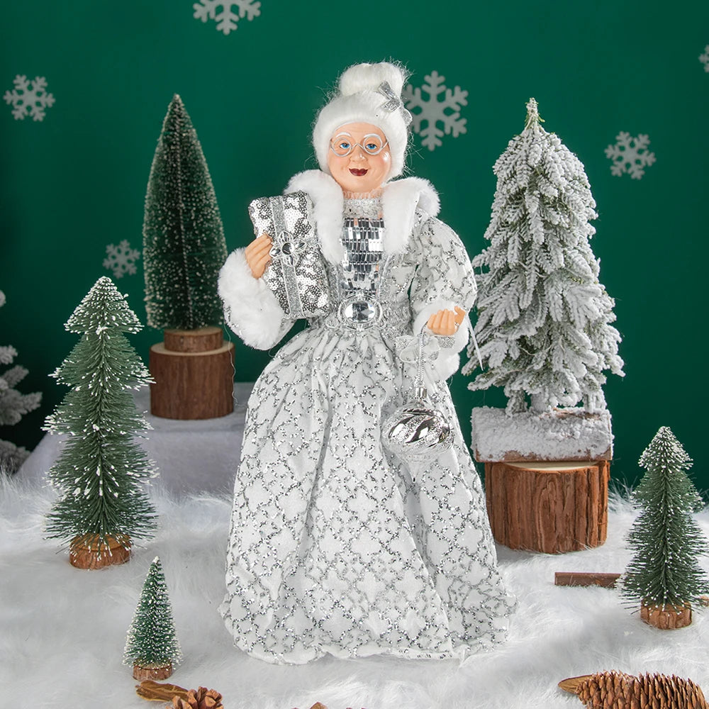 40cm natal anjo boneca estatueta brinquedo colher de árvore ornamentos em pé aniversário natal decorações navidad decoração para casa novedades