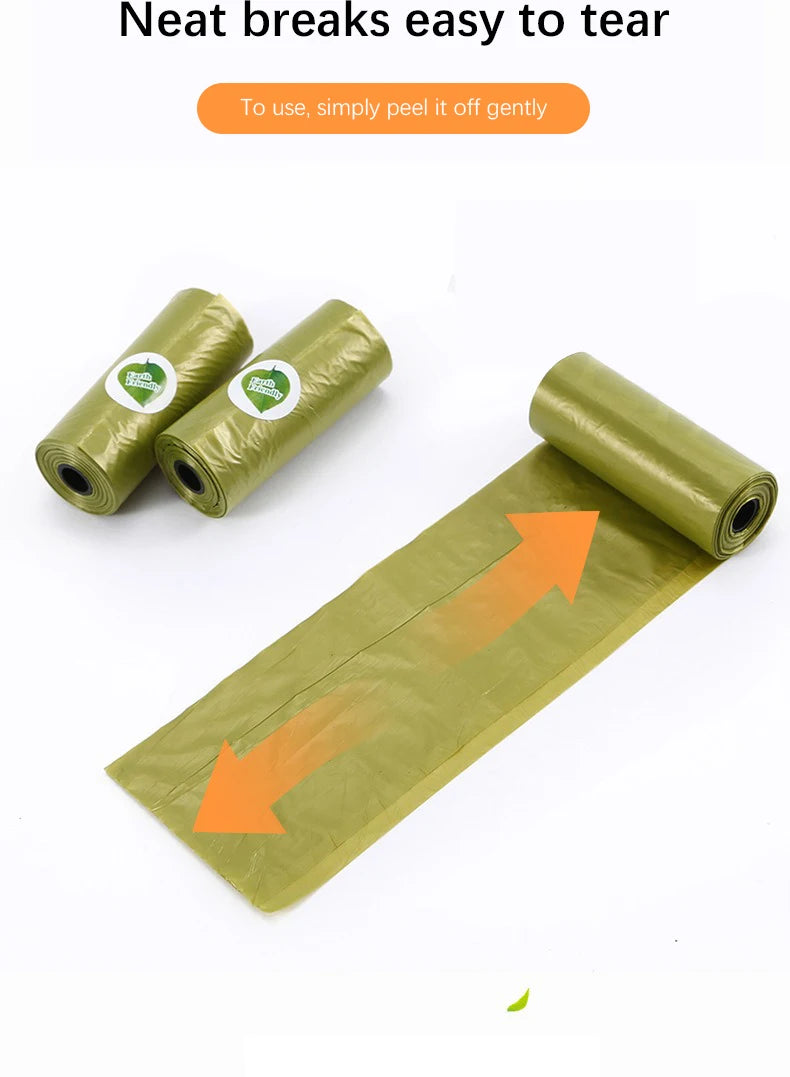 Novo pet cocô selecionador de couro a laser saco lixo escudo colorido transparente alto volume biodegradável dispensador suprimentos para animais estimação