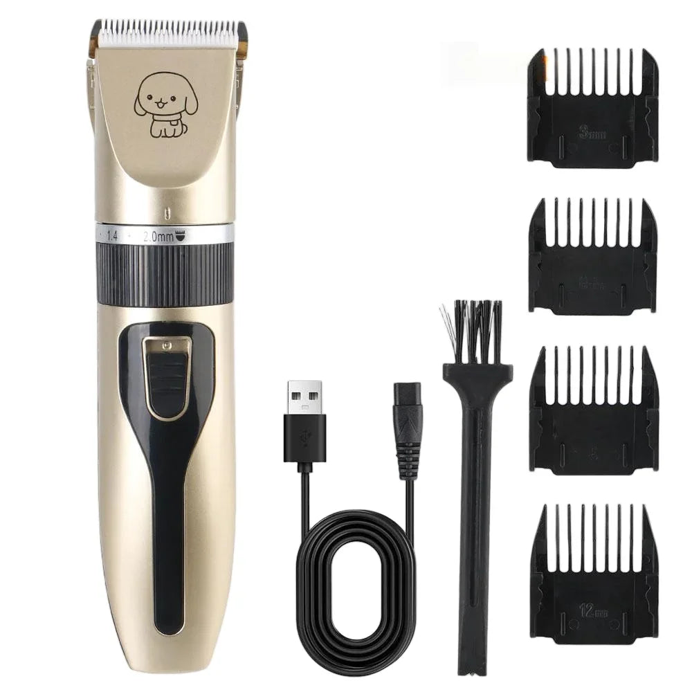 Aparador elétrico para animais de estimação para barbear cães e gatos; aparador de pêlos de animais de estimação; barbeador elétrico de beleza.