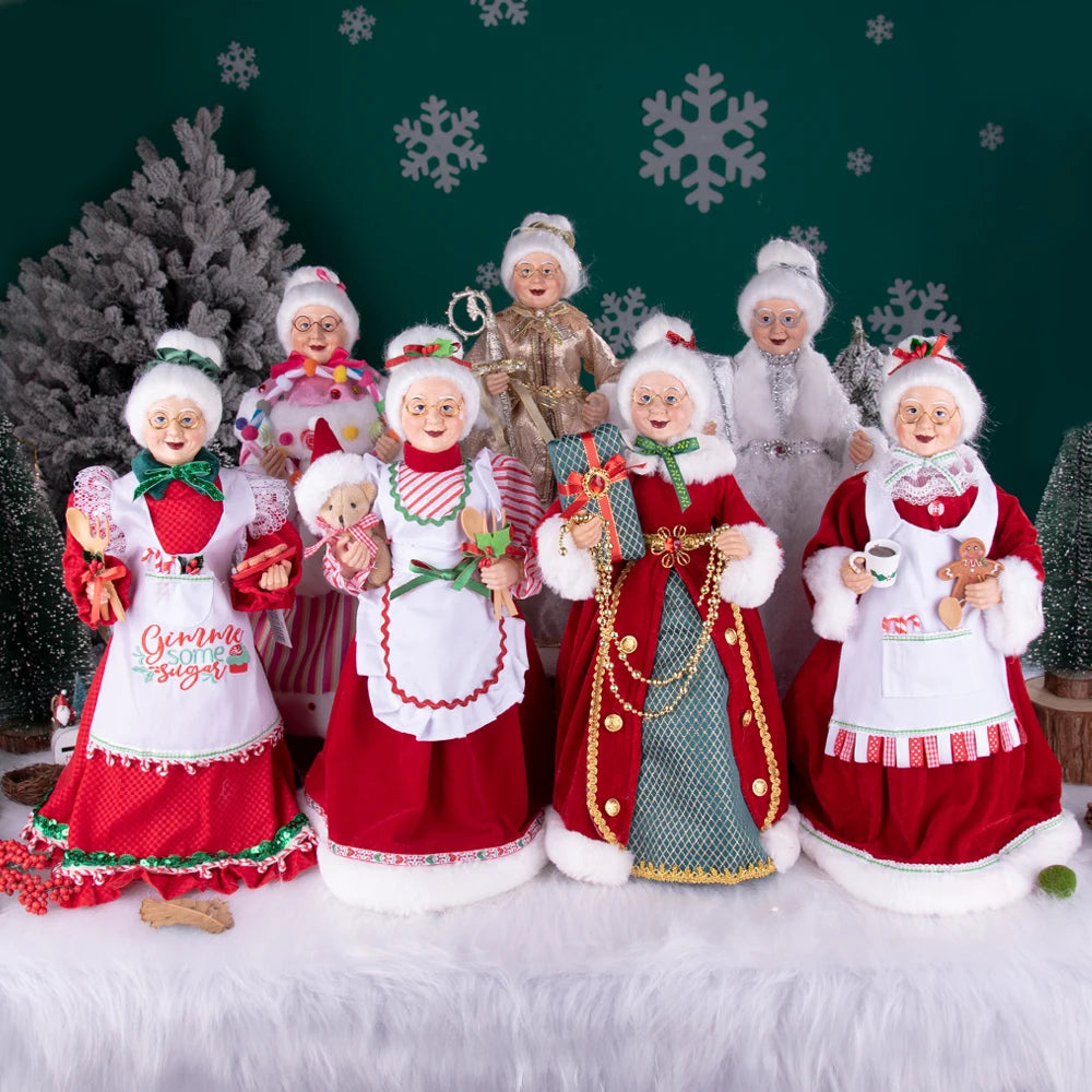 40cm natal anjo boneca estatueta brinquedo colher de árvore ornamentos em pé aniversário natal decorações navidad decoração para casa novedades