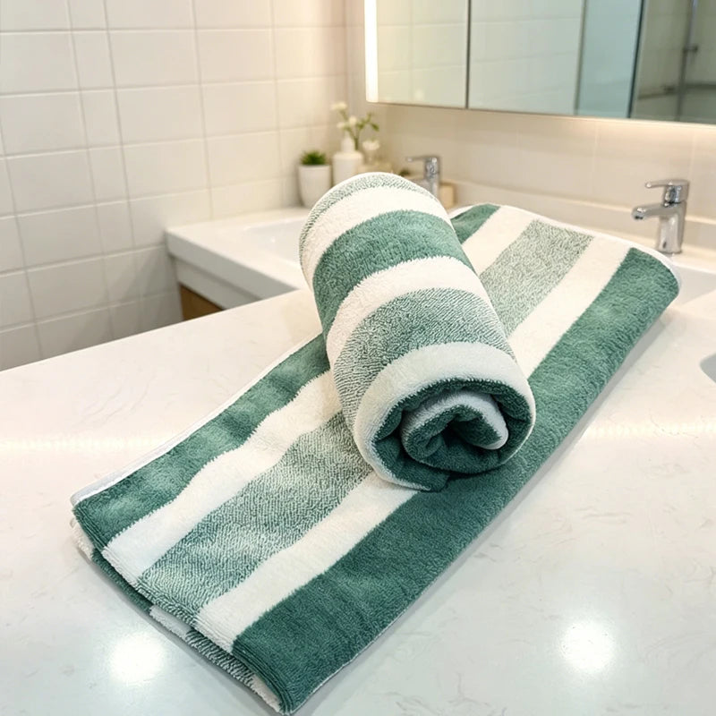 Conjunto de 2 Toalhas com Alta Absorção de Água, Secagem Rápida, Sem Fios Soltos e Durabilidade - Muito Adequadas para Casa, Praia e Rosto