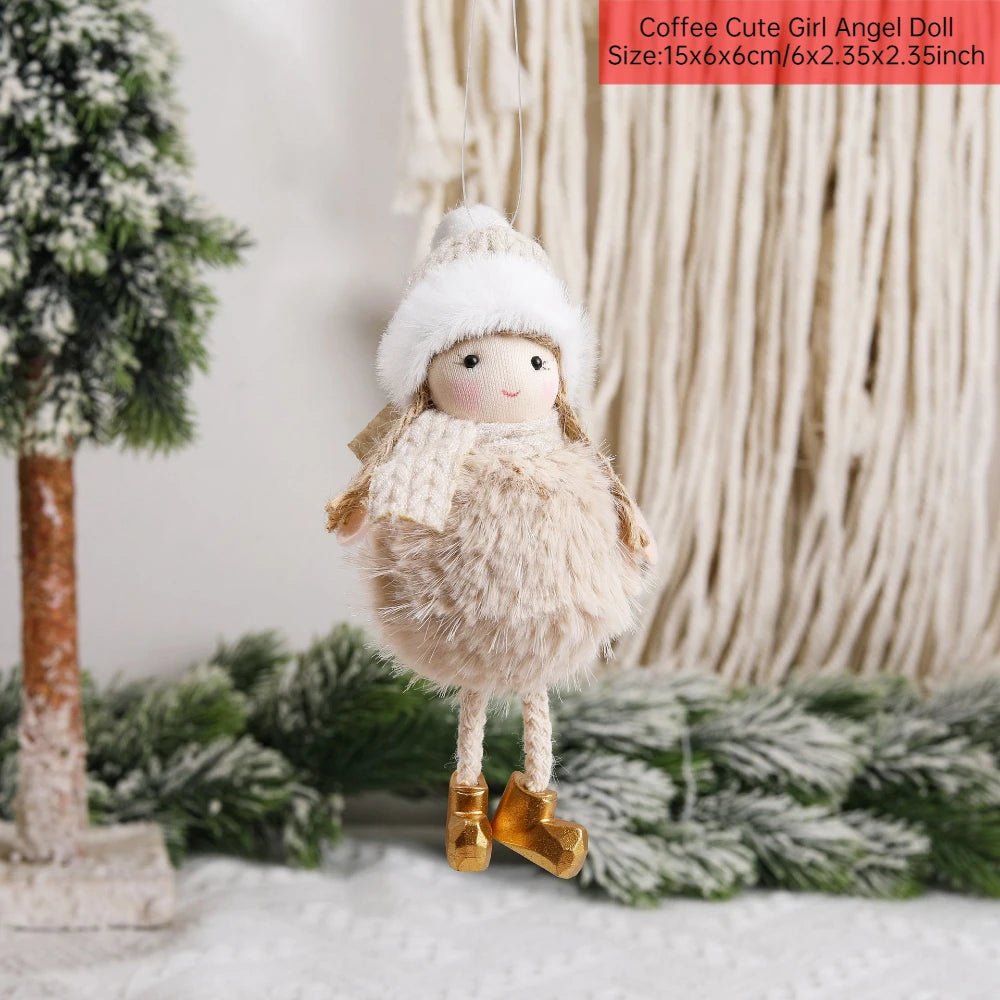 Ano novo 2024 natal anjo bonecas árvore de natal pingente ornamentos navidad 2022 decoração de natal para casa presentes natal noel deco