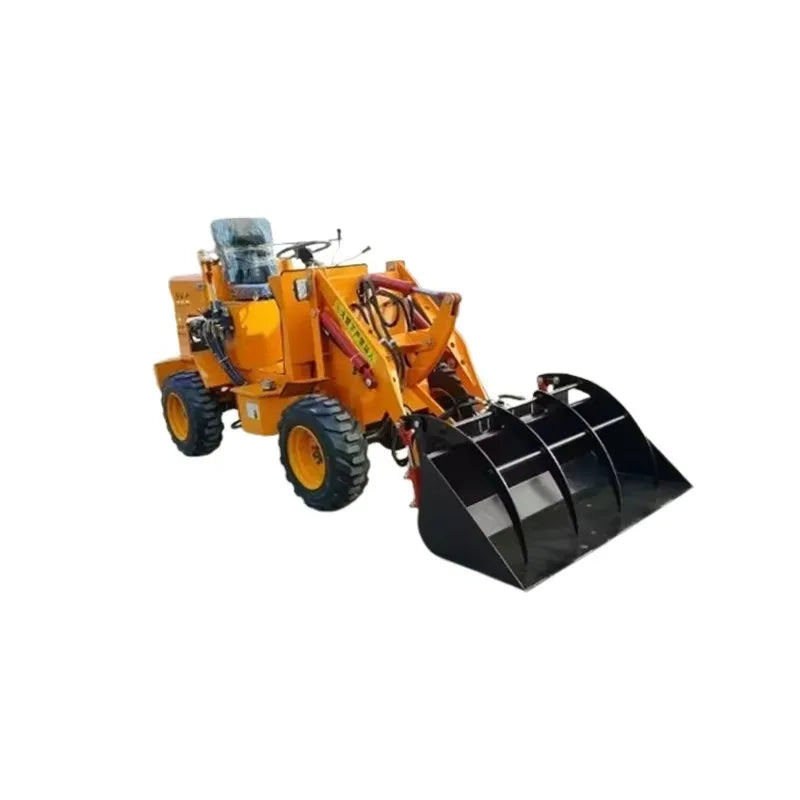 Carregador Agrícola Elétrico Personalizado com Quatro Rodas para Remoção de Esterco de Gado e Uso em Construção