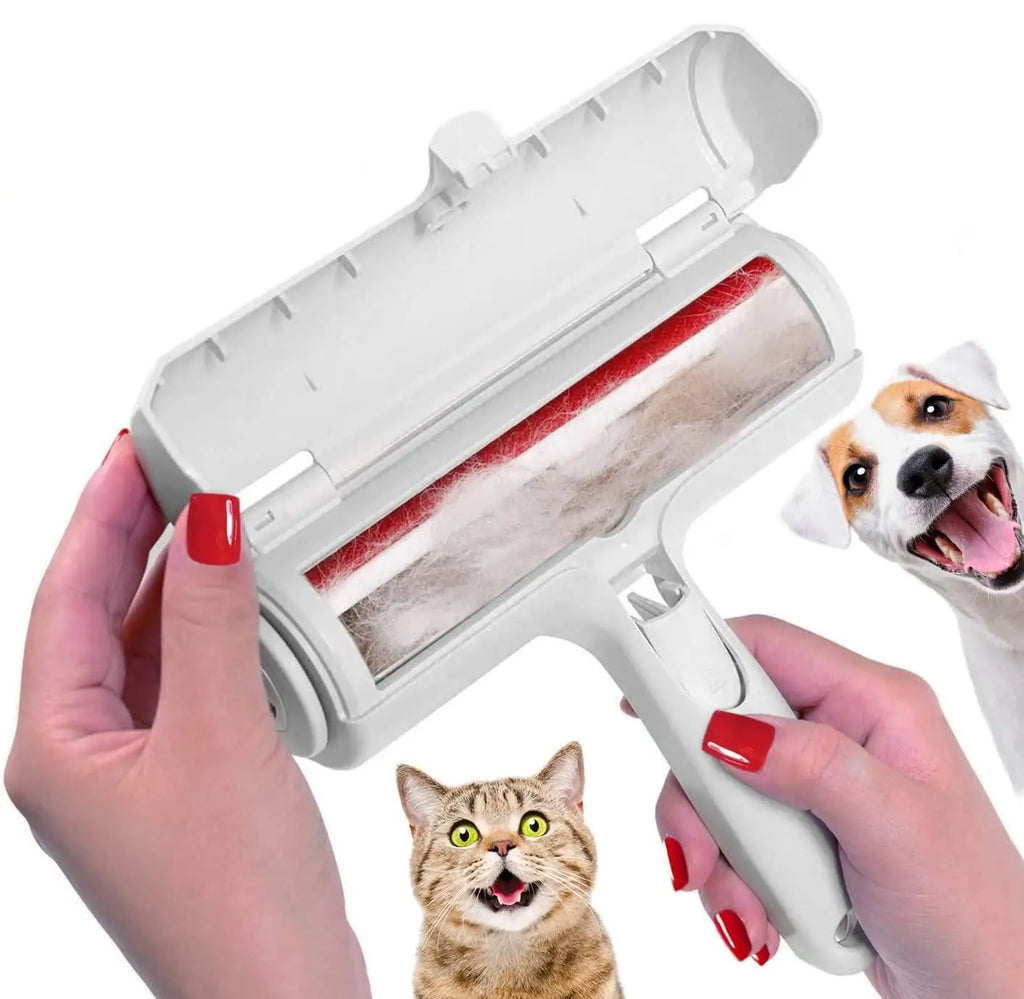 Rolo removedor de pêlos de animais de estimação-removedor de pele de cachorro e gato com base autolimpante-ferramenta eficiente de remoção de pêlos de animais-perfeito para móveis