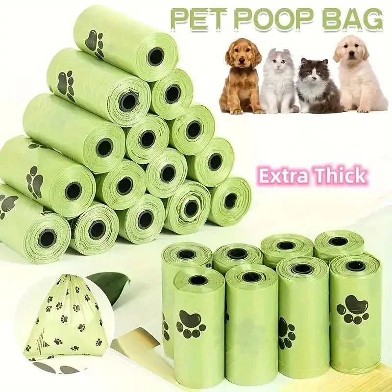 600/30 pçs sacos de cocô do cão para o cão grande gato sacos de resíduos perrito ao ar livre casa limpa recarga saco de lixo suprimentos para animais de estimação 15 sacos/rolo