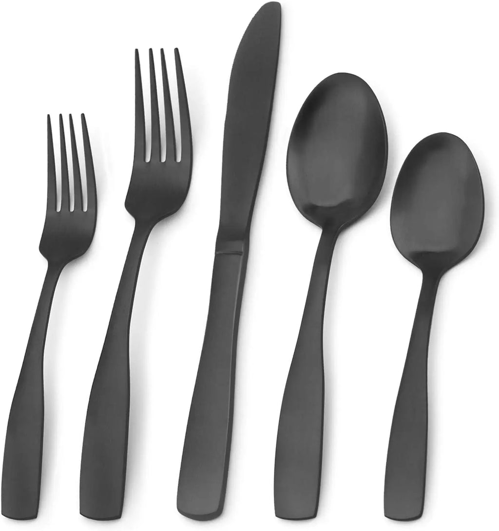 6 pçs silvere/dourado talheres 8.2 Polegada aço inoxidável jantar garfo acampamento conjunto de louça utensílios de mesa comer