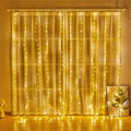 Ano novo 2026 lâmpada luzes de natal led fada string cortina luzes 8 modo remoto usb festão decoração natal para casa férias