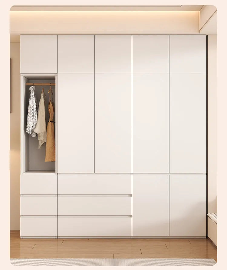 Guarda-roupa Armário com Gavetas e Prateleiras para Organização Doméstica, Armário de Canto Solteiro para Sala de Estar