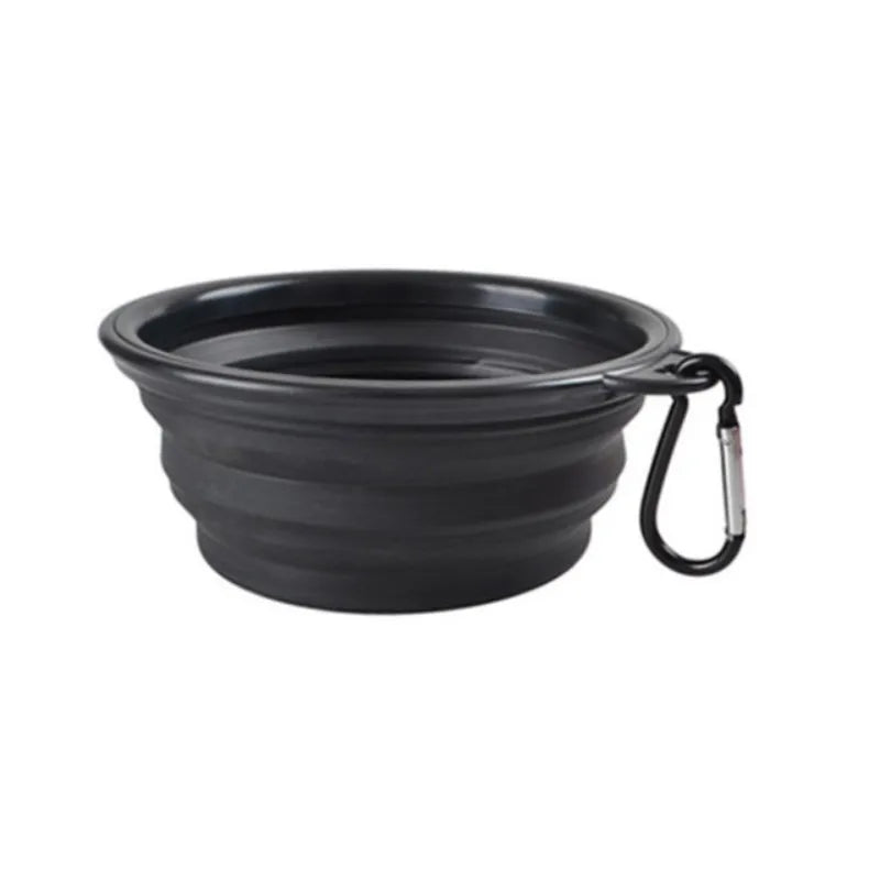 Tigela de comida para animais de estimação portátil durável tpr tigela de comida para cães e gatos tigela dobrável de silicone portátil viagem ao ar livre tigela de comida de água