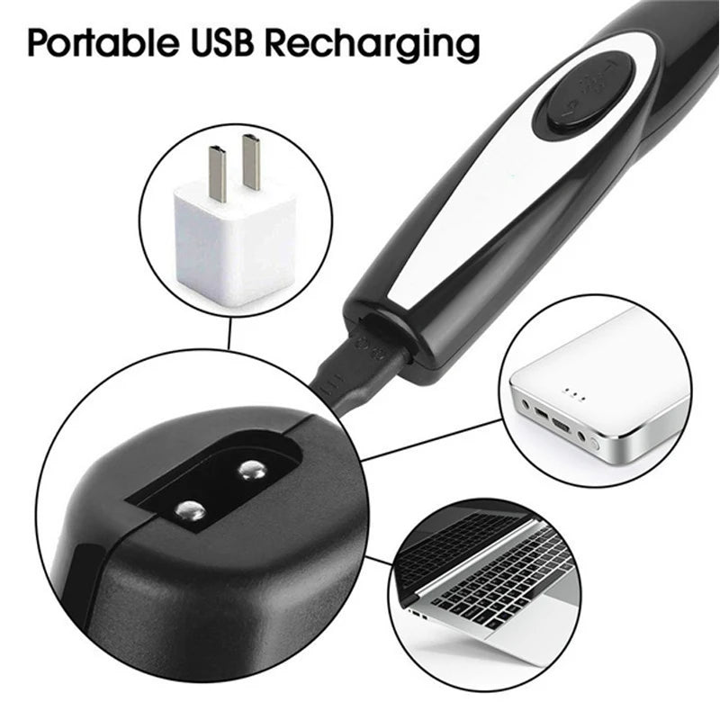 Kit de Tosa Elétrico Recarregável para Cães e Gatos, com Máquina de Cortar Pelos e Lixadeira de Unhas Silenciosa
