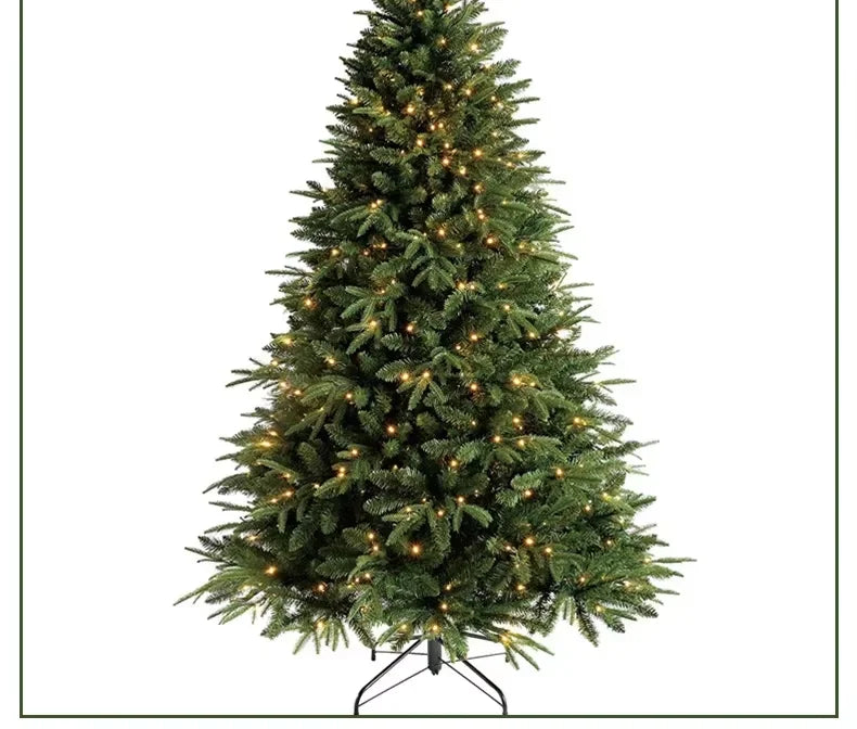 Árvore de Natal mista de PE de alta qualidade para decoração de Natal 2026, ramos densos com luzes, árvore de Natal