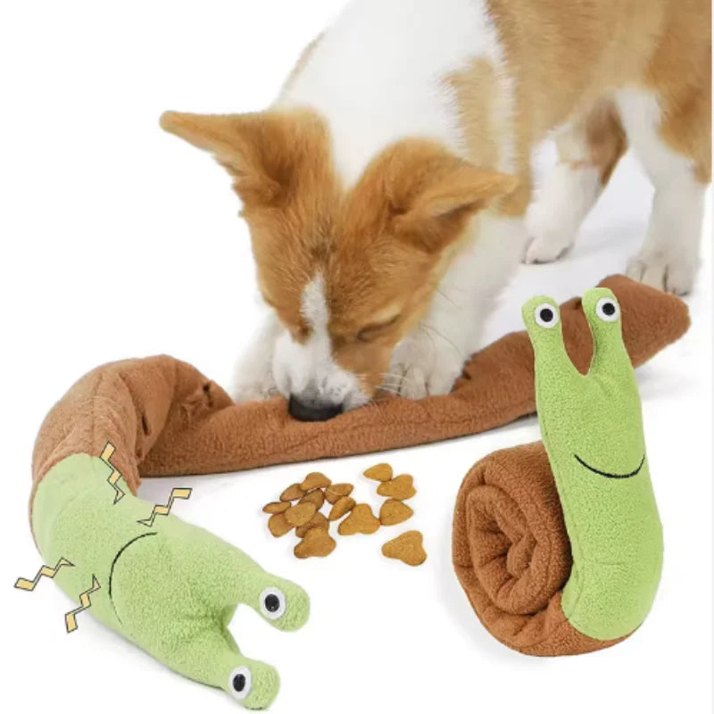 Brinquedos para animais de estimação em forma de caracol para cães e gatos, quebra-cabeças de treinamento para ocultar odores, tapetes divertidos para cheirar, jogo interativo para gatos e cães