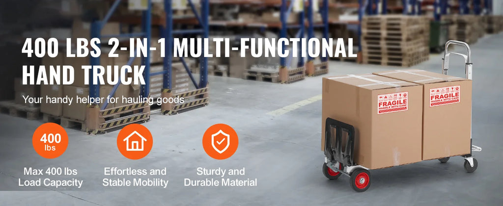 SucceBuy 400 libras de caminhão de mão dobrável leve dolly com rodas carrinho de utilidade de bagagem dobrável para transporte de armazém em movimento