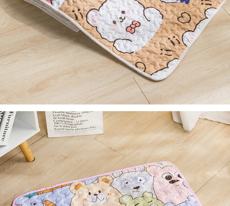 Tapete antiderrapante para animais de estimação, tapete para dormir especial de algodão para gatos, verão, confortável e respirável, produtos para animais de estimação