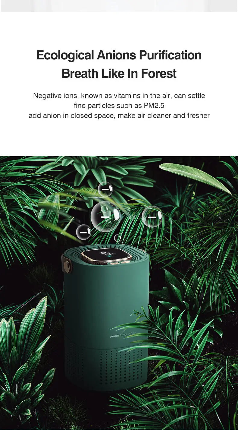 Purificador de Ar Xiaomi Mijia Ionizador Gerador de Íons Negativos Remoção de Odor de Fumaça de Cigarro Filtro HEPA PM 2.5 Purificador de Ar