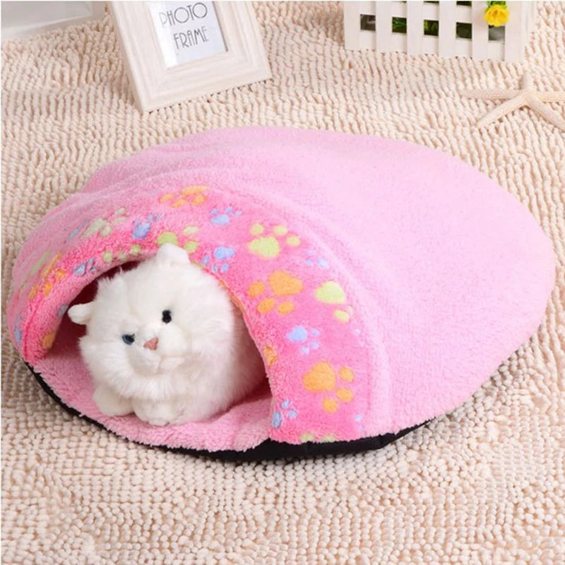 Produtos para animais de estimação flanela macia quente casa de gato tapetes para animais de estimação saco de dormir adorável hambúrguer filhote de cachorro almofada cama de coelho canil de cachorro cama de gato