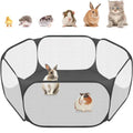 Gaiola pequena portátil para animais de estimação, gaiola transparente para cães e gatos, cercadinho para animais de estimação, cerca dobrável aberta para cães, hamster, coelho, cobaia