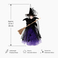 Enfeites de Bruxa de Halloween para Pendurar com Vassoura, Perfeitos para Festa de Halloween e Decoração de Casa Assombrada, Decoração Festiva para o Lar