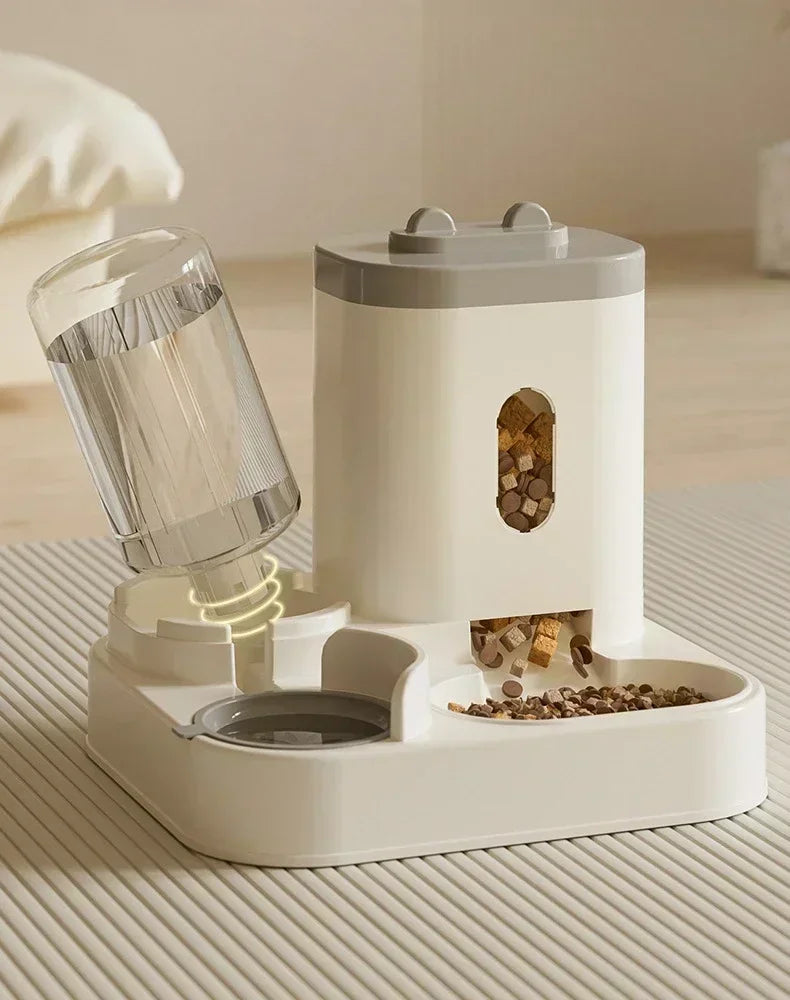 Comedouro Automático para Gatos e Cães com Fonte de Água, Tigela Elevada de Grande Capacidade para Animais de Estimação, Acessórios para Bebedouro de Gatos