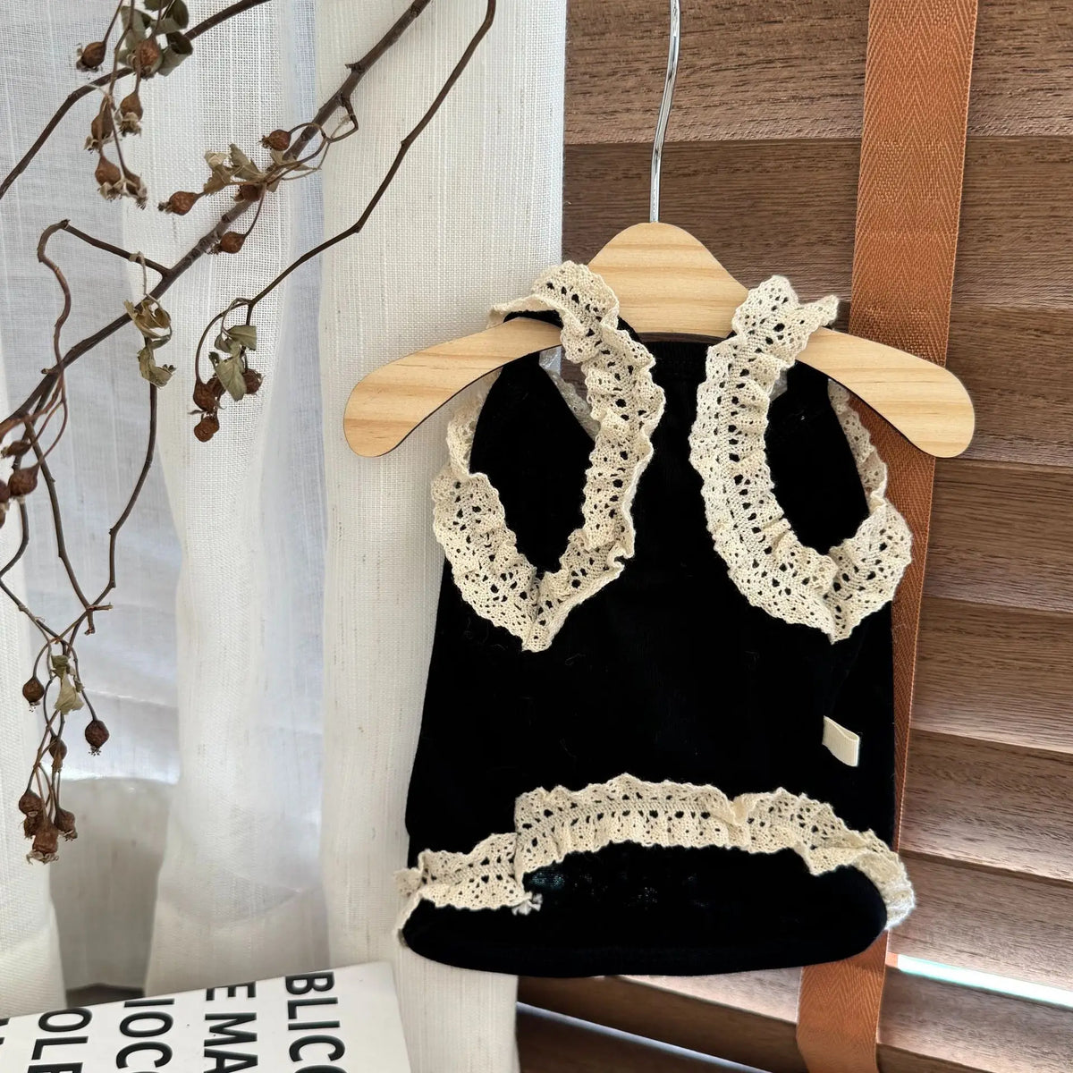 Camiseta de Renda Fofa para Pets, Top Sem Mangas para Cães Pequenos, Roupas para Filhotes Teddy Yorkshire
