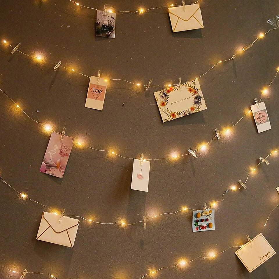 LED String Lights Photo Clip USB Bateria Operado Guirlanda Fada Lâmpada Decoração De Natal Feriado Festa De Casamento Xmas Iluminação