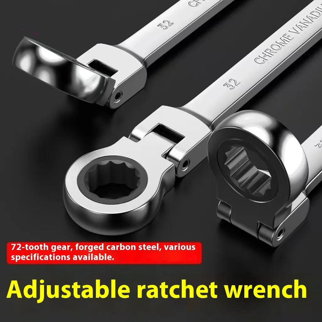 Chave de catraca combinada de 6-32mm72 dentes - chave de extremidade aberta ameixa, 180 °   rotação, ferramenta de manutenção profissional.