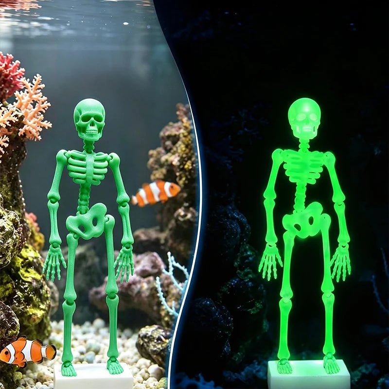 Decoração de Aquário de Halloween: Esqueletos Dançantes de Resina para Aquário com Bolhas - Kasa & Pet