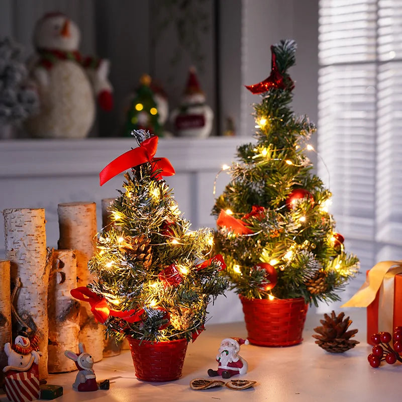 Decorações de árvore de natal crianças diy artesanato casa quarto festa 20/30/40cm árvore de natal artificial 2023 presente de ano novo