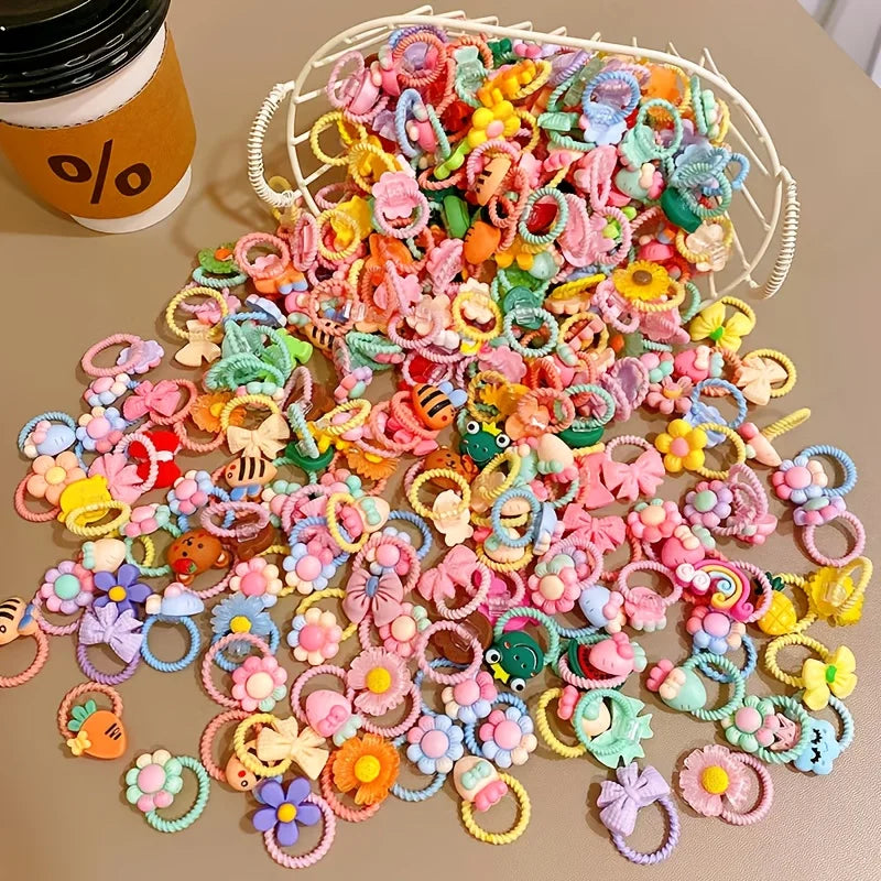 Conjunto de acessórios para cabelo de animais de estimação, flor fofa, laço, frutas e tiaras com design de animais pequenos e laços de cabelo, adequado para cães e gatos (somente acessórios de cabelo, estilos e cores a
