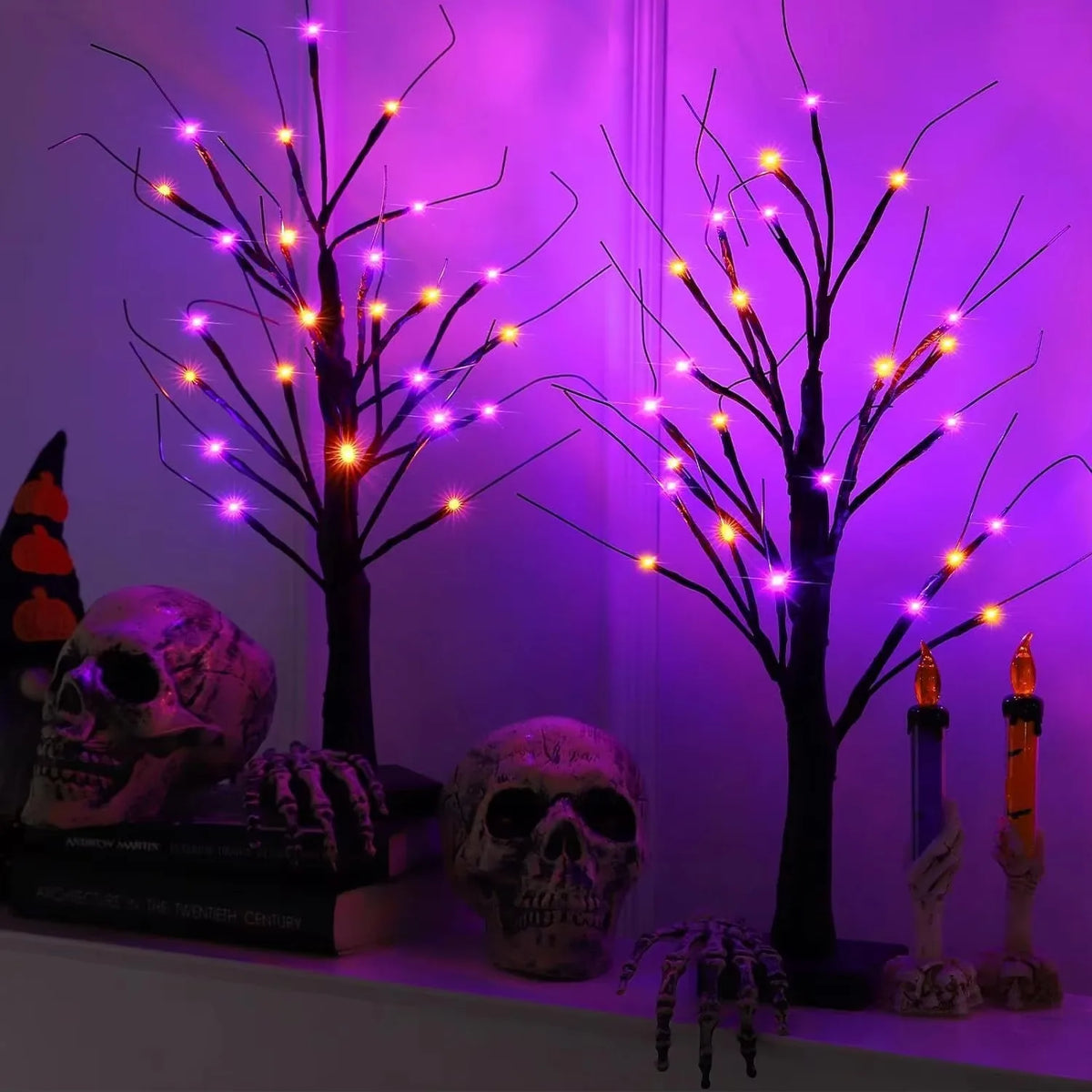 Natal led luzes da árvore natal bétula árvore decoração para casa luzes interior quarto paisagem árvore brilhante