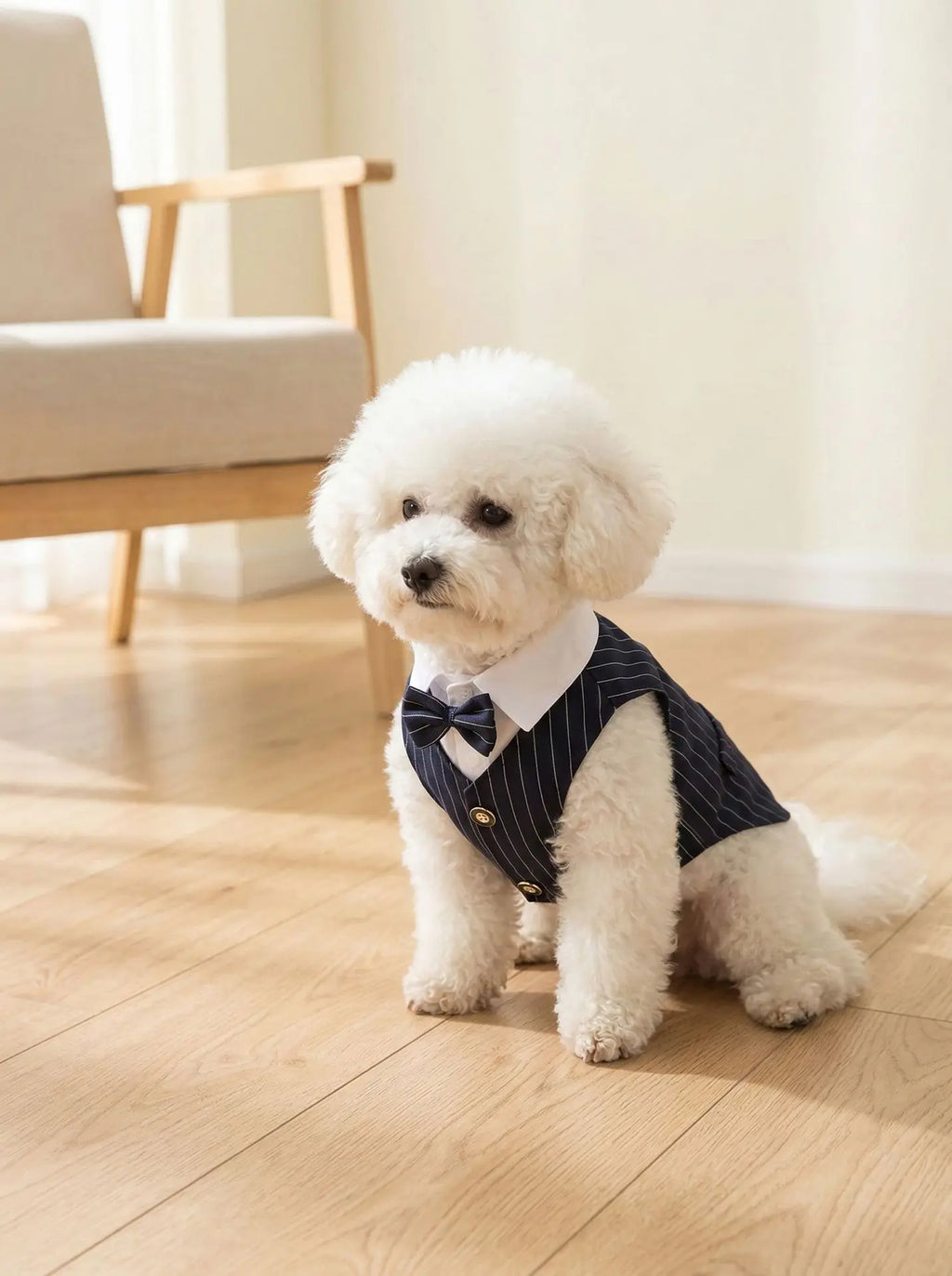 Traje de Primavera para Cães de Estimação: Camisa e Colete de Smoking para Casamento, Fantasia de Cavalheiro para Teddy, Bichon e Cães Pequenos