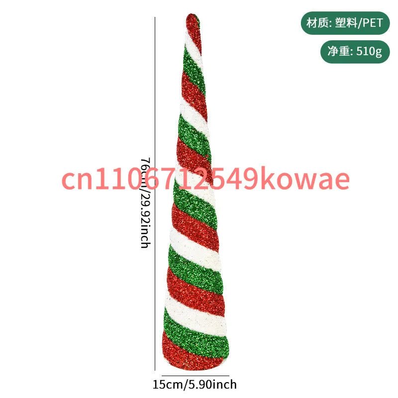 Decorações de Natal: Torre de Árvore Cônica, Decoração de Mesa em Plástico em Forma de V, Decoração de Vitrine para Cafeteria - Kasa & Pet