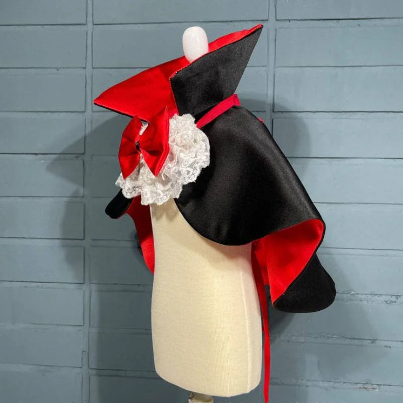 Halloween Manto Vampiro para Pet, Fantasias Cosplay para Cachorro de Gato Pequeno Médio, Roupas do Festival de Natal Kawaii