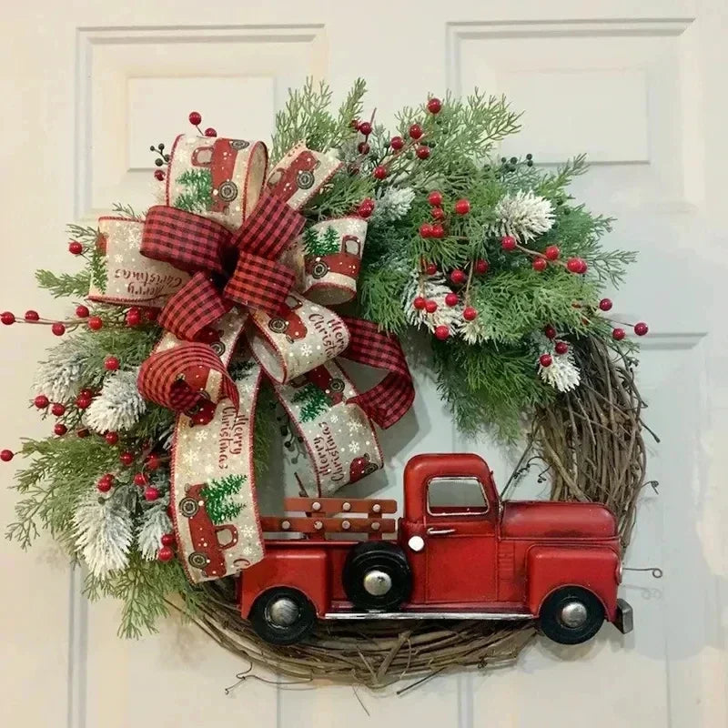 Coroa De Natal Artesanal Pura, Decorações De Árvore De Natal, Decoração De Casa, Feliz Ano Novo, 2024