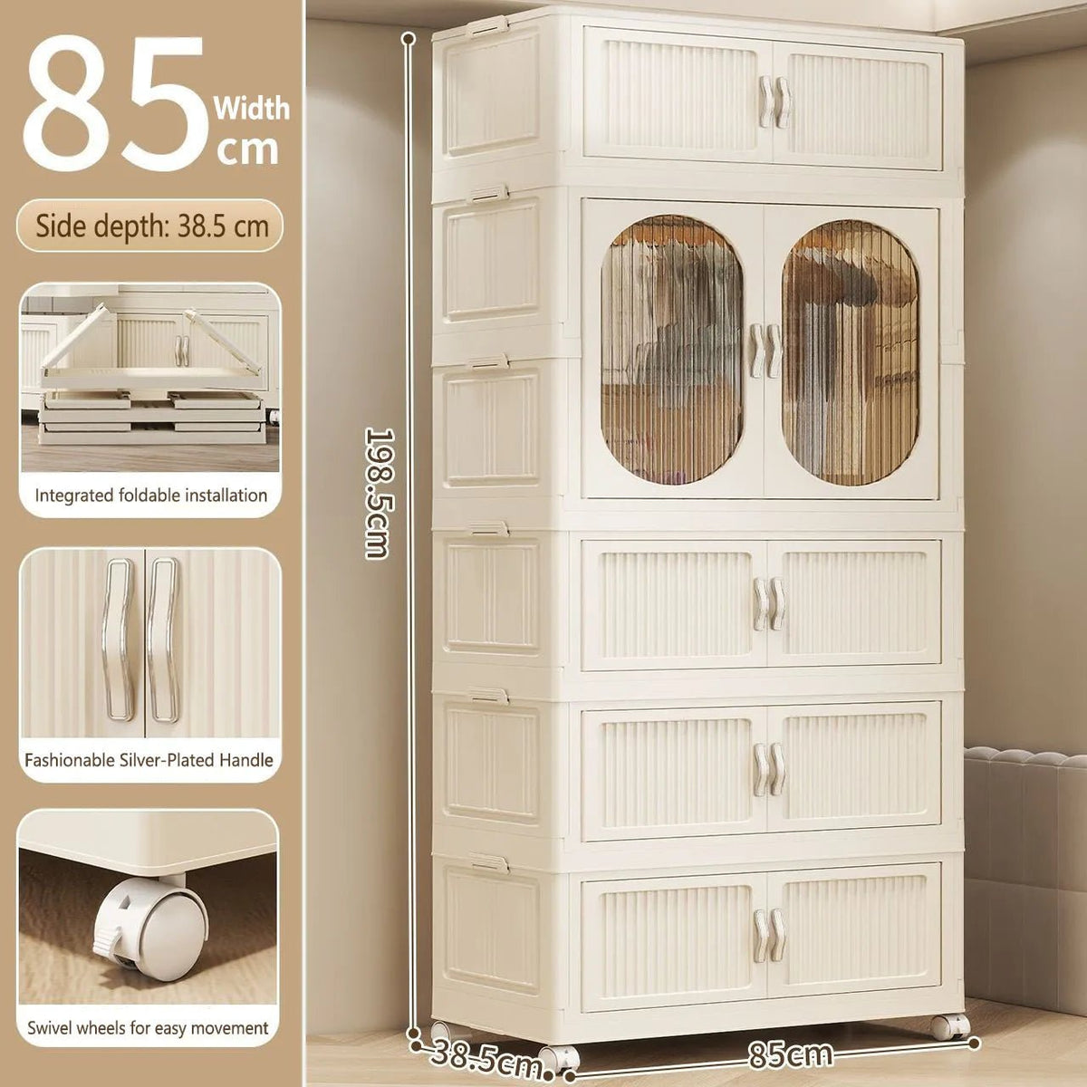 Armário de armazenamento para bebês, uso doméstico, roupas e colcha, guarda-roupa para crianças, escola primária, roupas de estudante, armário de armazenamento dobrável - Kasa & Pet