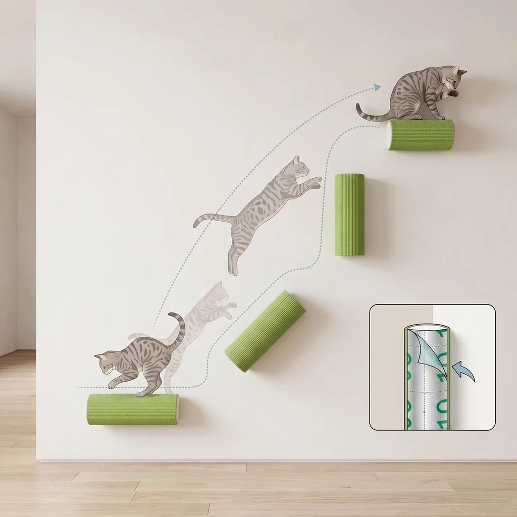 Poste Arranhador para Gatos de Alta Adesão, Brinquedo para Animais de Estimação, Ideal para Gatos Afiarem as Garras em Ambientes Internos, Tábua Arranhadora para Proteção de Móveis