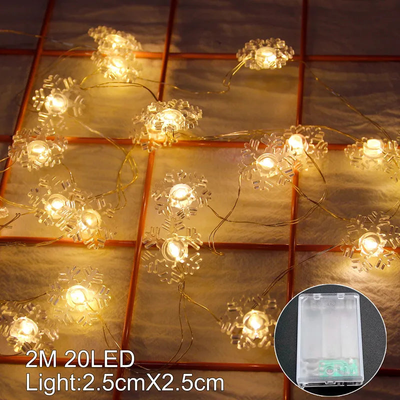 Papai noel natal led luz corda feliz natal decoração para casa 2025 enfeites de árvore de natal navidad presentes de natal ano novo