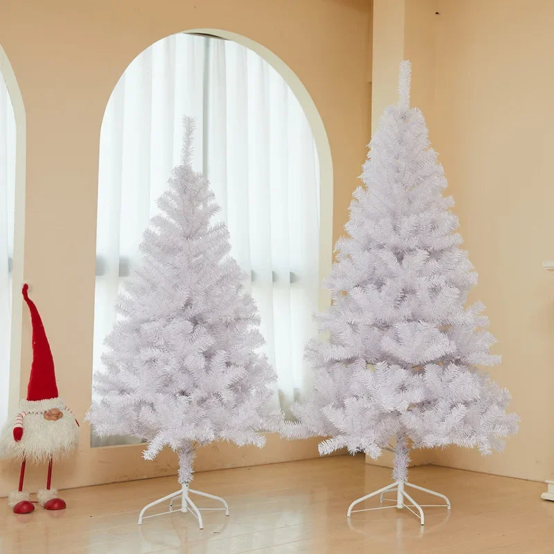 Árvore de Natal artificial branca, em PVC, para decoração de festas, casamentos e eventos, com suporte de metal